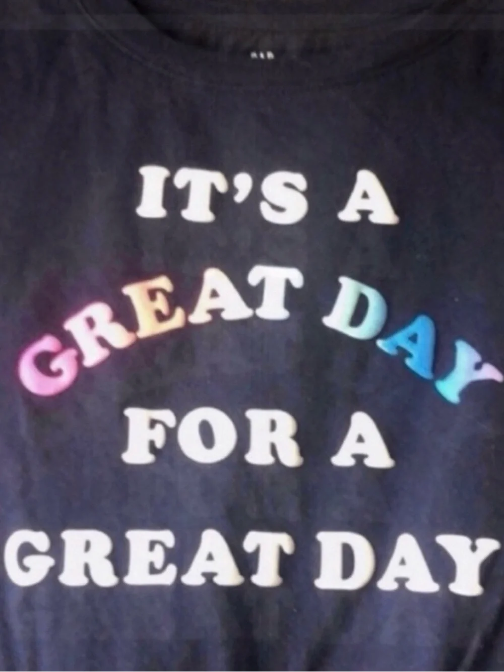 Gap Shirt Kids Dark Blue Short Sleeve Tie Front Graphic Great Day T-Shirt Large